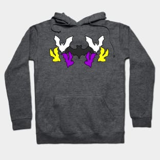 Pride Bats Non-binary Hoodie